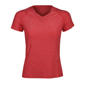 Polera Dry Fit Manga Corta Deportiva Cuello V Mujer