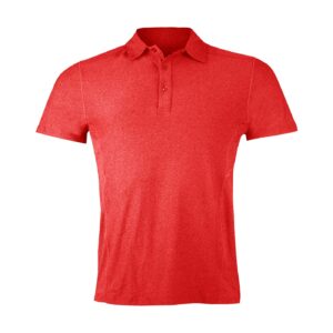 Polera Dry Fit Con Cuello Manga Corta Jaspeada Hombre