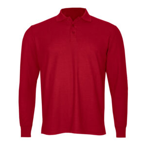 Polera Pique Algodon Manga Larga Hombre