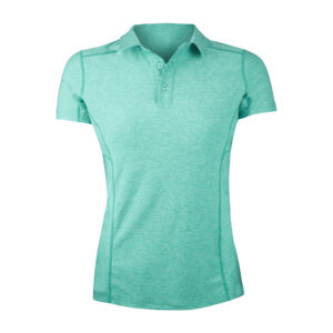 Polera Dry Fit Con Cuello Manga Corta Jaspeada Mujer