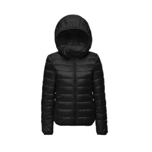 Parka De Plumas Ripstop Con Gorro Mujer